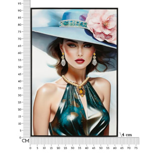 DIPINTO SU TELA LACCATO PAM C/CORNICE -A- CM 62X4X92