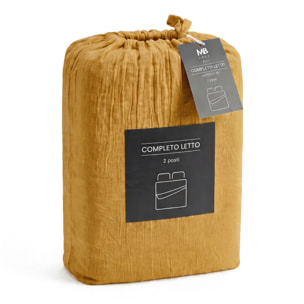 COMPLETO LETTO WATER WASHED, 100% Microfibra, No Stiro - OCRA