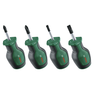Set de tournevis courts - 4 pièces - BOSCH - 1600A032UJ