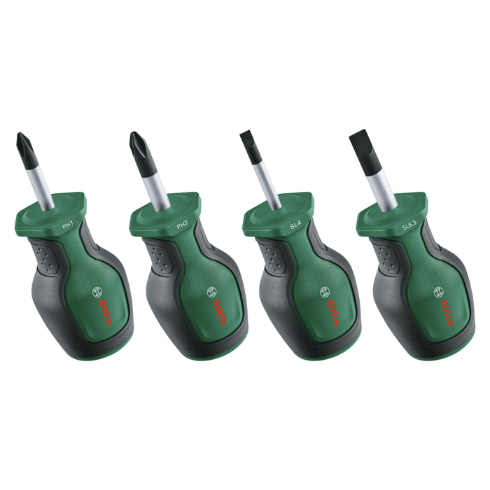 Set de tournevis courts - 4 pièces - BOSCH - 1600A032UJ
