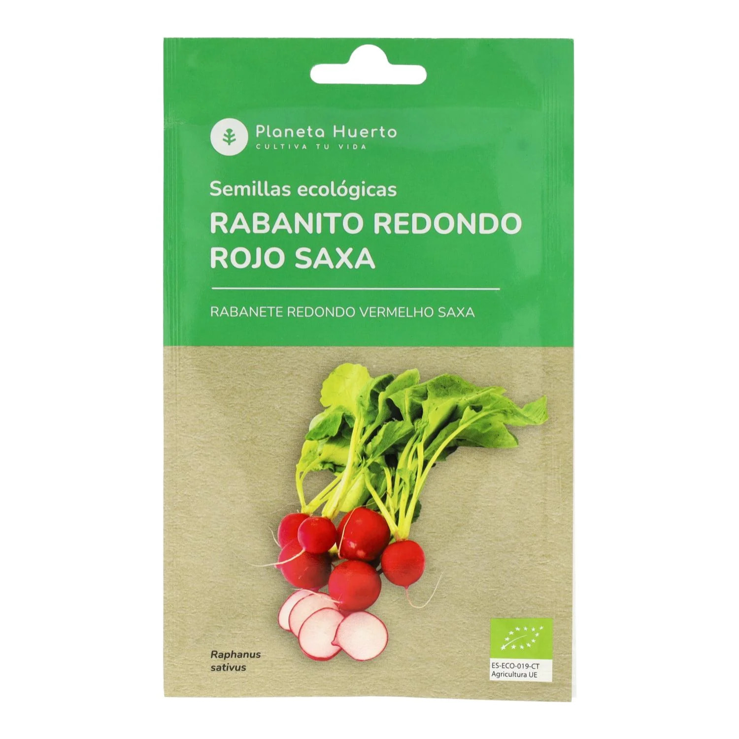 Semillas de Rabanito redondo rojo saxa ecológicas Planeta Huerto