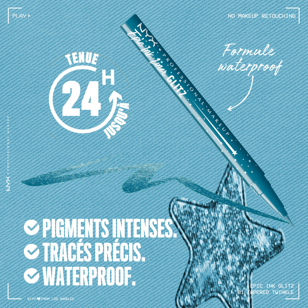 NYX Professional Makeup Epic Ink Eyeliner Glitz TAPERED TWINKLE