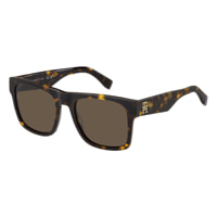 Tommy Hilfiger - lunettes de soleil - havane - protection solaire : catégorie 3