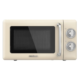 Cecotec Micro-ondes mécanique avec grill Proclean 3110 Retro Beige. 20 L, 700 W