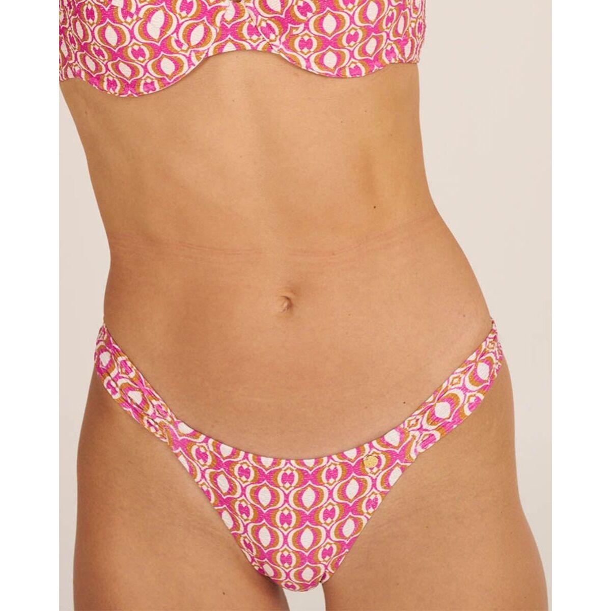 Braga de bikini semibrasileña en tejido estampado