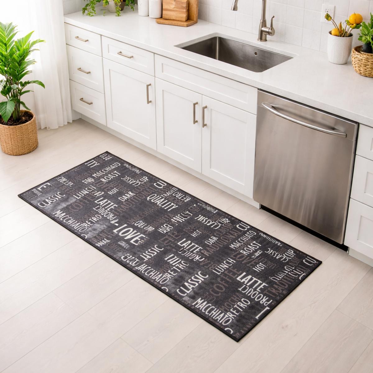Tapis cuisine - Lavable en machine - LOVE CAFE