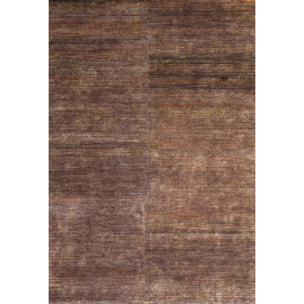 tapis entrée 60x120 fait main en chanvre marron rectangle motif uni TRANSFORM 3