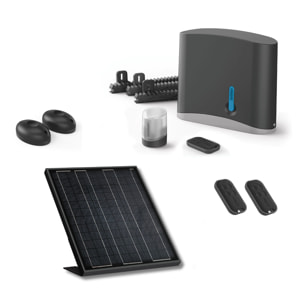 Motorisation solaire pour portail coulissant Zenia SE + 2 télécommandes supplémantaires (3 en tout) - Avidsen