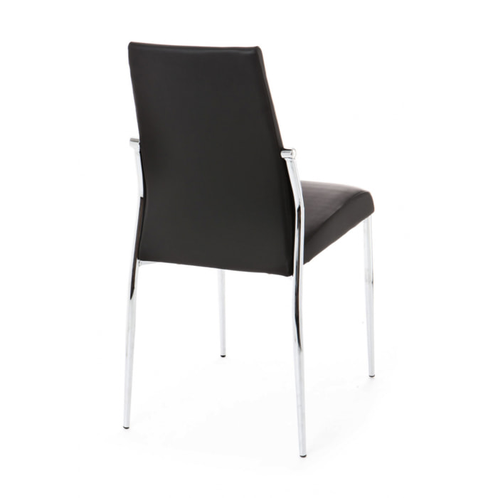 Tomasucci Lot de 4 CHAISES MARGO' BLACK Noir