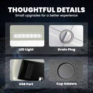 Glacière électrique portable 40L compresseur 2 zones poignée télescopique noir