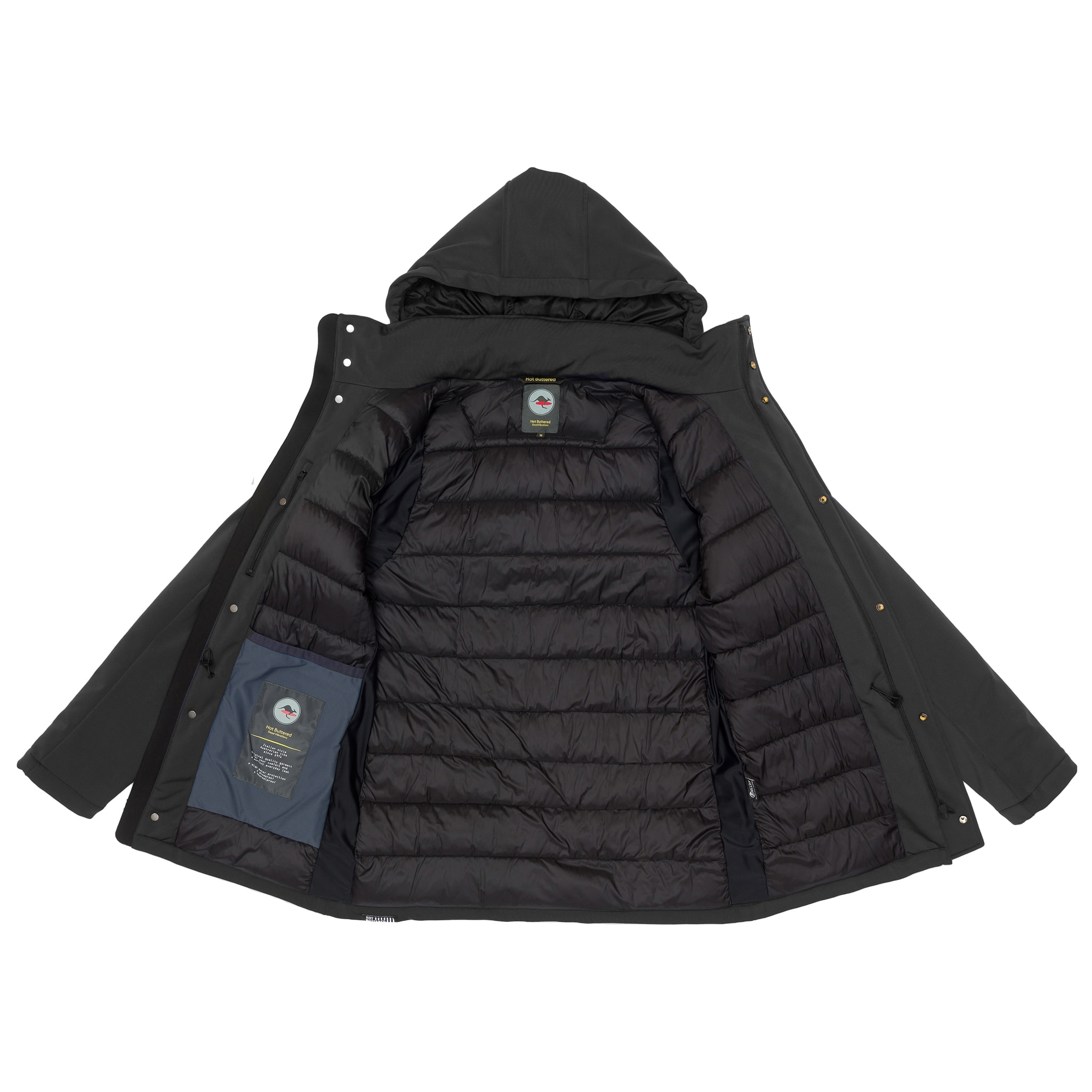 Chaqueta Hot Buttered térmica impermeable Nusakan negro