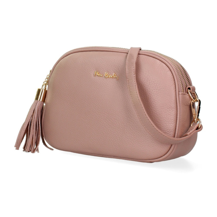 Borsa a tracolla da donna Made in Italy - Modello Cordelia Pro - 100% pelle - 22.5 x 17.0 x 9.5 cm