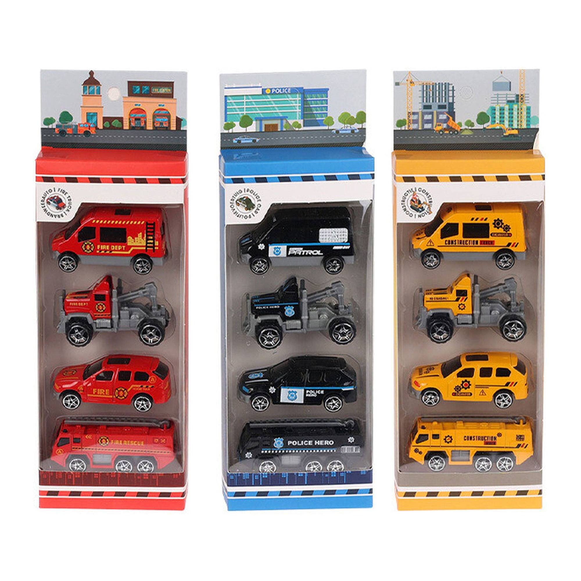 Well home set de 4 coches de juguete de 7cm en 3 colores aleatorios