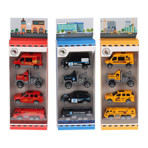 Well home set de 4 coches de juguete de 7cm en 3 colores aleatorios