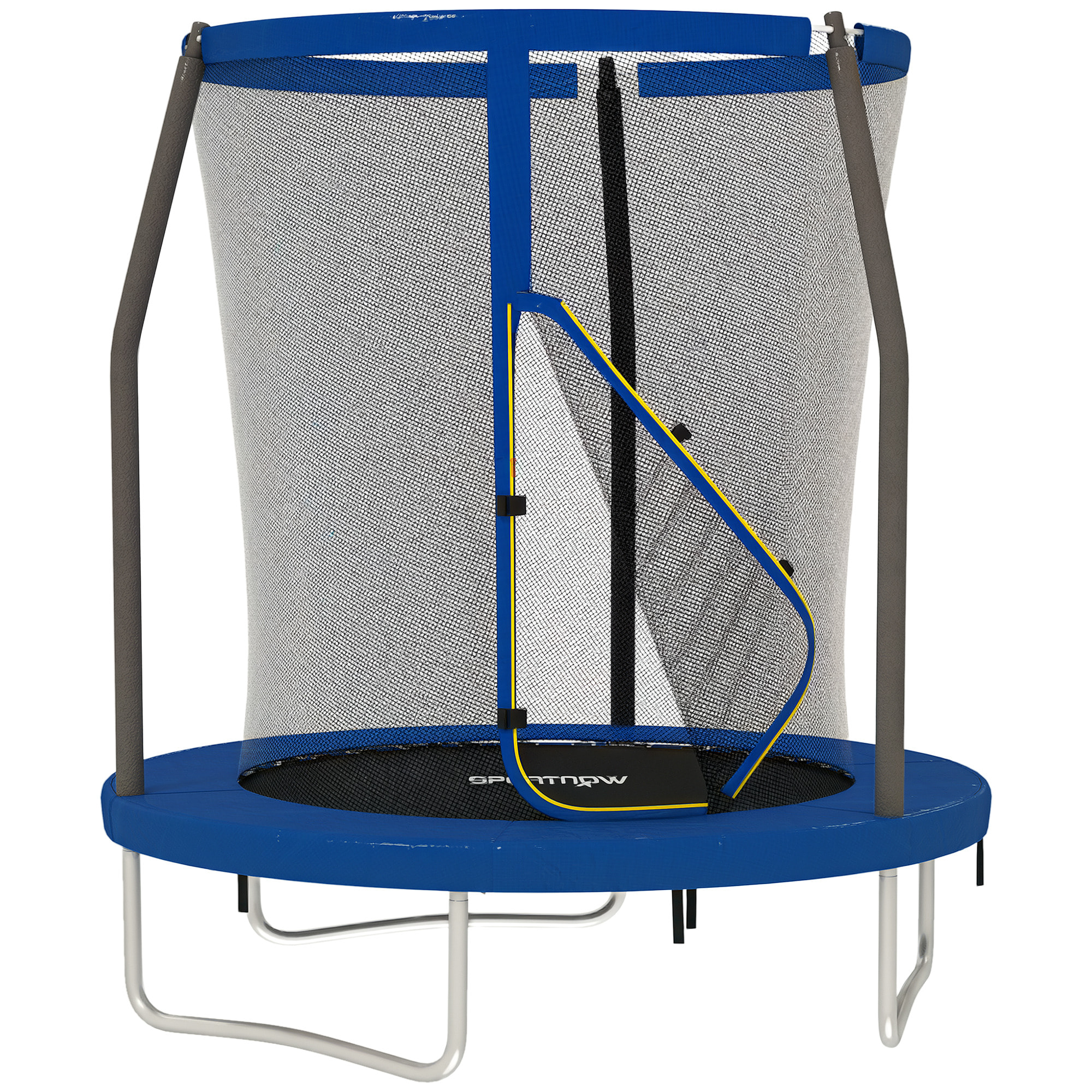 Cama Elástica Infantil Ø183 cm, Trampolín para Niños de +6 Años con Red de Seguridad, Barras Acolchadas, Funda de Seguridad y Marco de Acero, para Interior y Exterior
