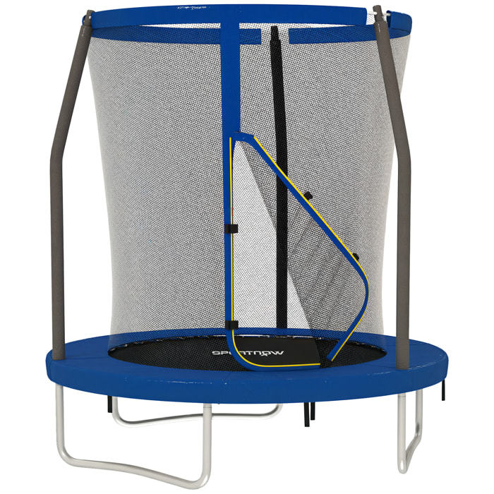 Cama Elástica Infantil Ø183 cm, Trampolín para Niños de +6 Años con Red de Seguridad, Barras Acolchadas, Funda de Seguridad y Marco de Acero, para Interior y Exterior