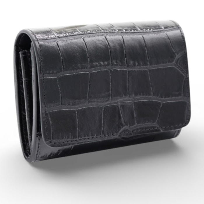 Cartera Cheval Firenze Cosmo Mini Croc Negro