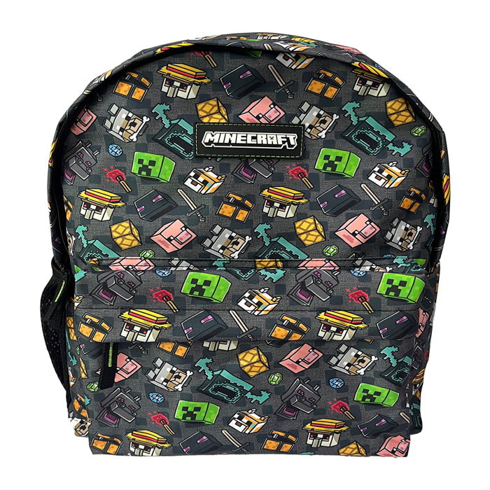 Minecraft Pixel 25 Mochila Americano adaptable a carro.