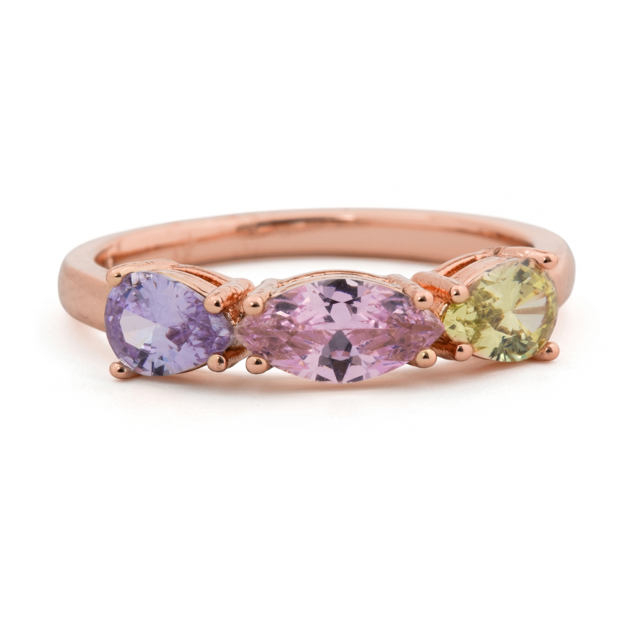 Anillo Prazma acabado oro rosa 18k