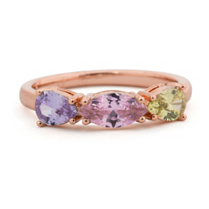 Anillo Prazma acabado oro rosa 18k