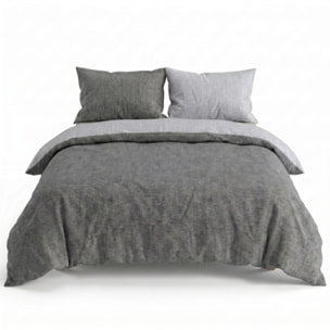 Parure copripiumino in flanella di cotone caldo e morbido, set sacco copripiumino con federa double face, tessuto tinto filo traspirante e resistente, ideale per inverno, comfort avvolgente, facile da lavare e durevole