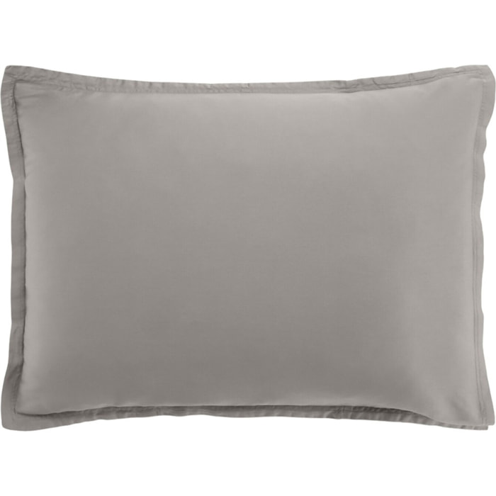 Paire de Taies D'oreiller 1pcs 100% Satin De Coton 105 Fils Gris Clair