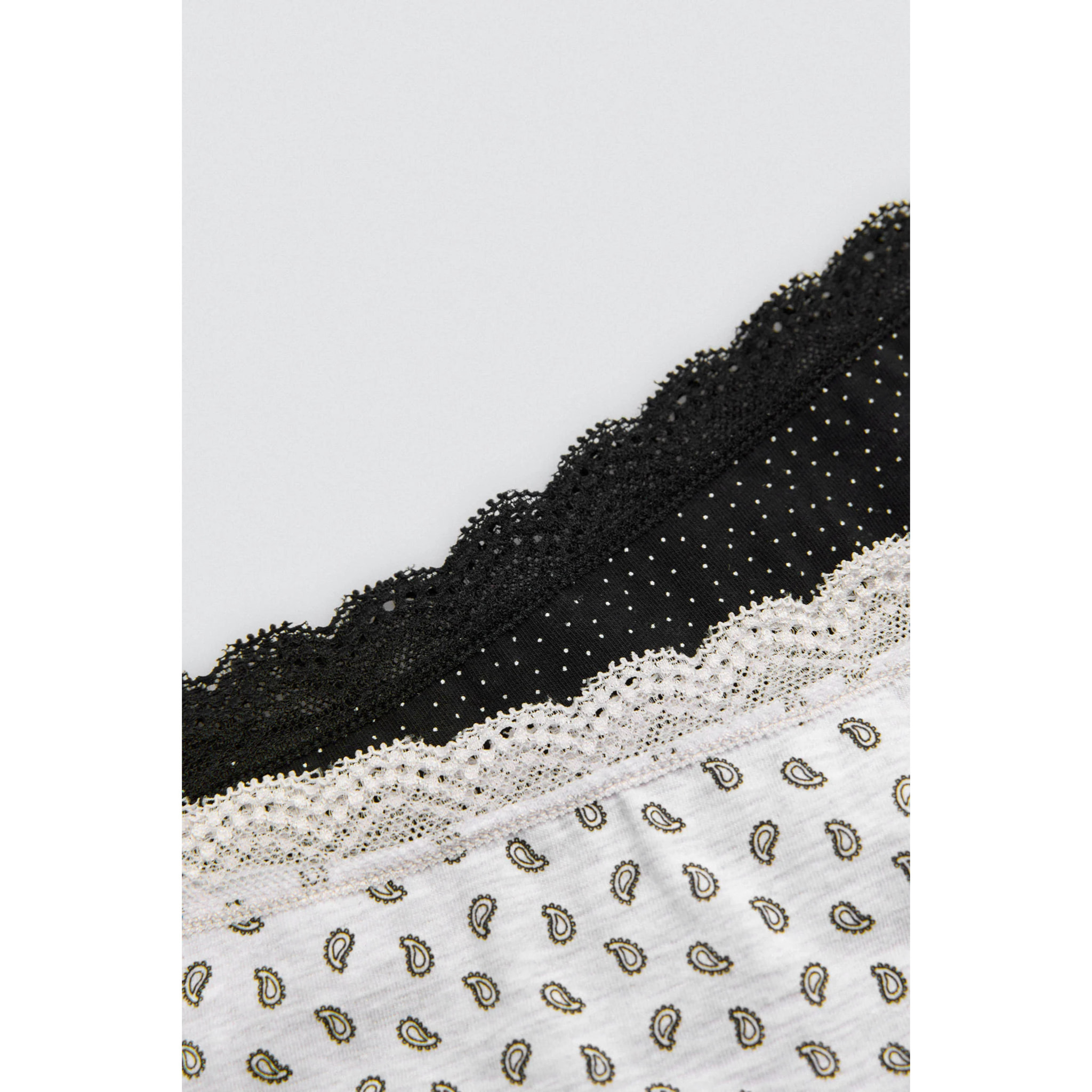 Confezione da 2 slip stampati con dettagli