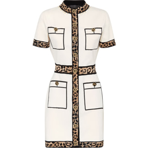 PHILIPP PLEIN Vestido de punto LEOPARD