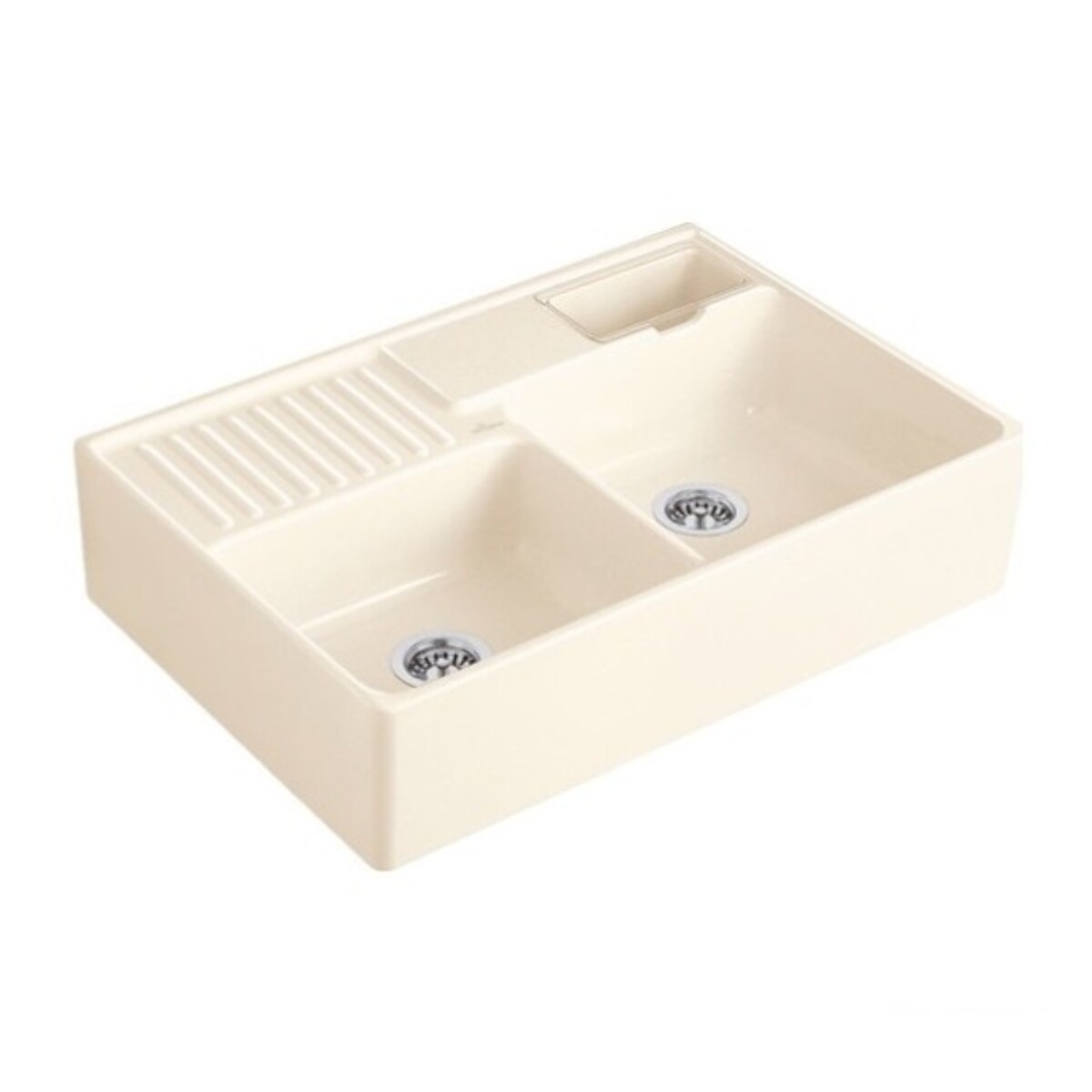 Evier cuisine Tradition Creme CeramicPlus avec vidage automatique