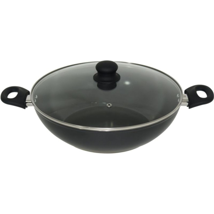 Wok ESSENTIELB 32cm céramique noir
