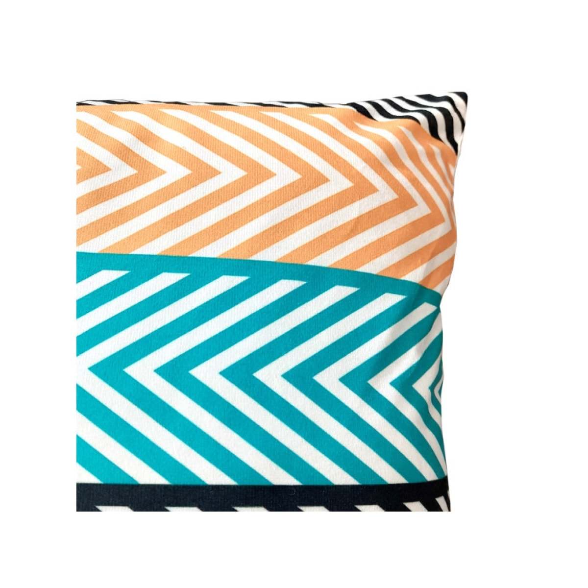 Coussin carré 45 x 45 cm motif zig zag coloré déhoussable - ZIGI