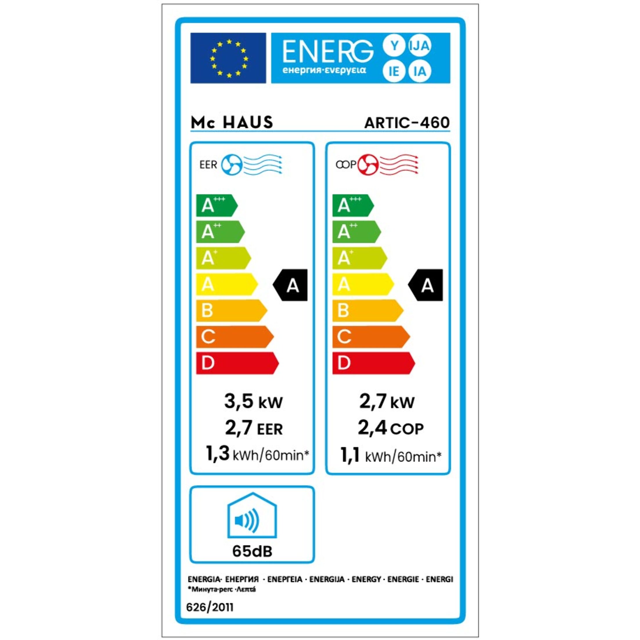 Aire acondicionado portátil 12000BTU Clase A ≥ 30m² 4 en 1 refrigeración