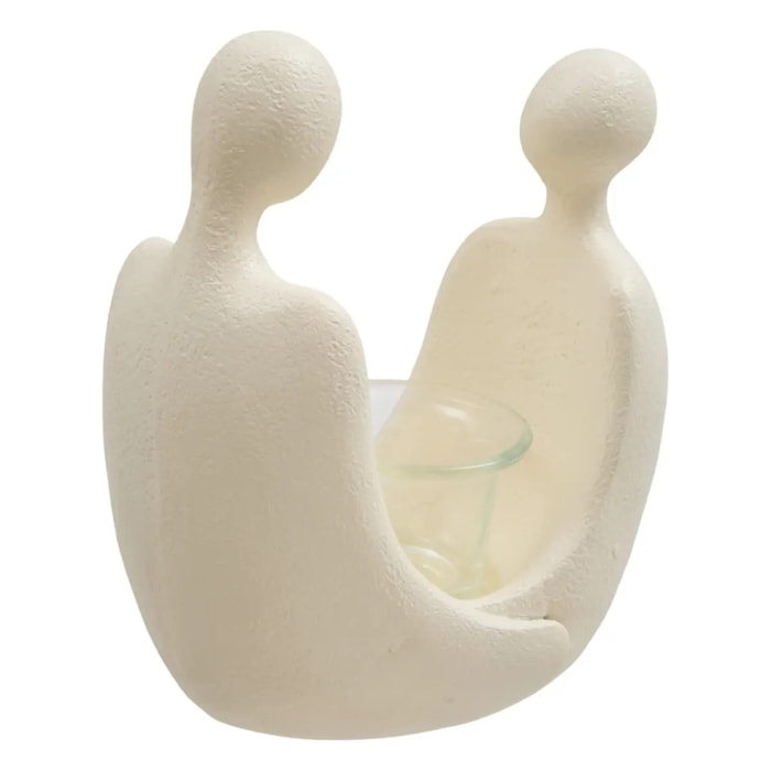 Photophore Mora H.17cm blanc