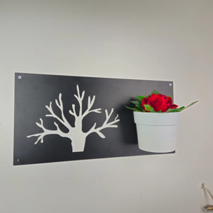 BAUM NERO ALBERO + VASETTI MAGNETIC CON ROSA