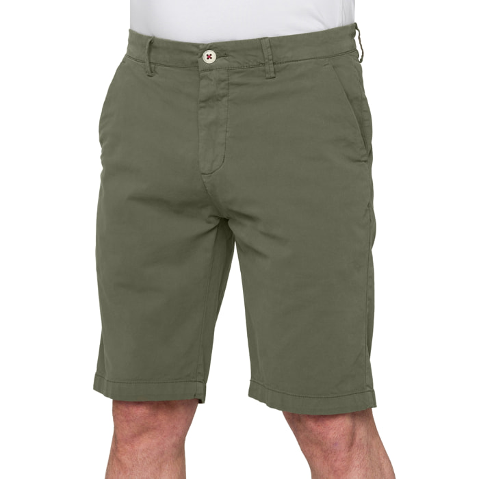 Bermuda chino Hot Buttered Moraine Verde militare