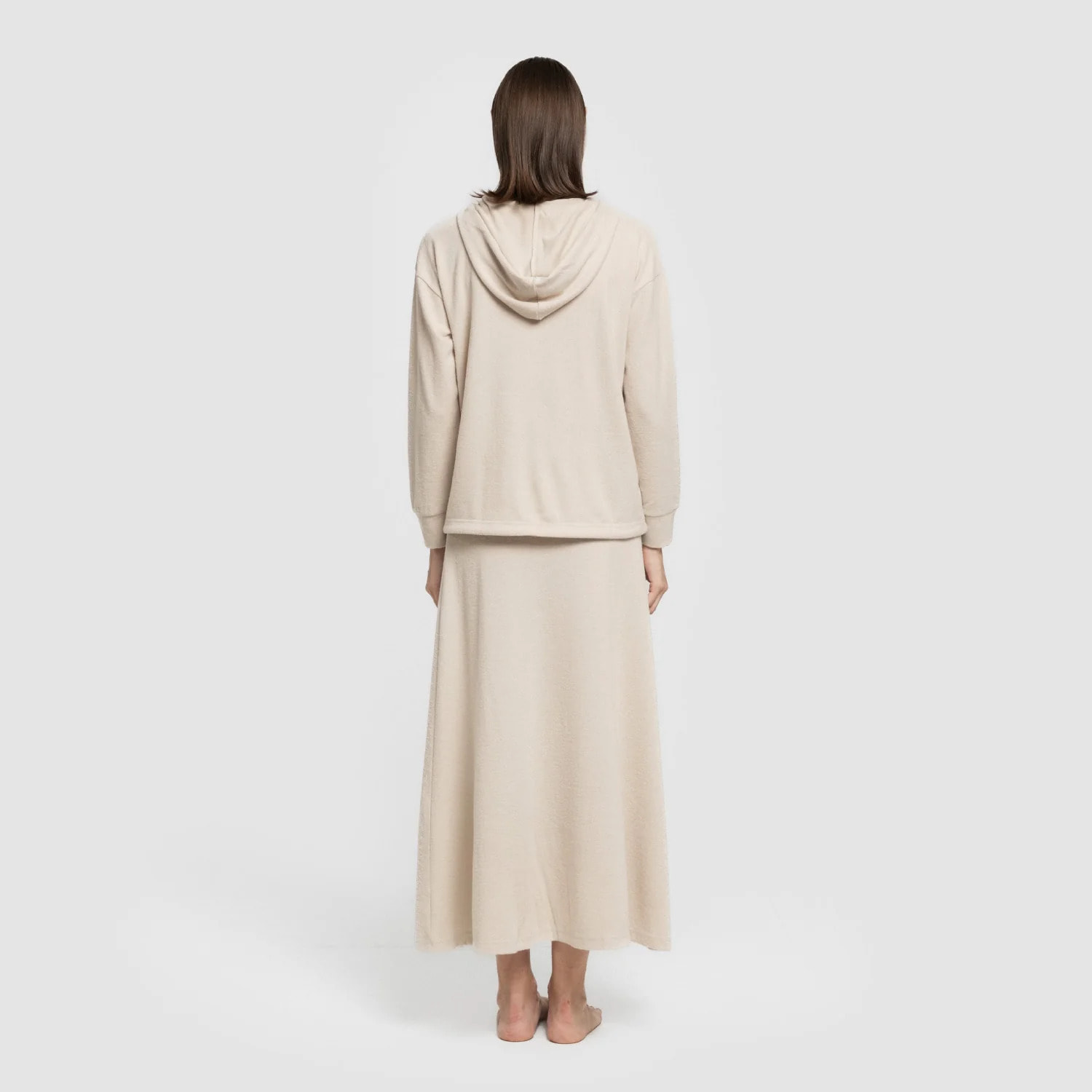 Falda midi evasé new punto extra suave