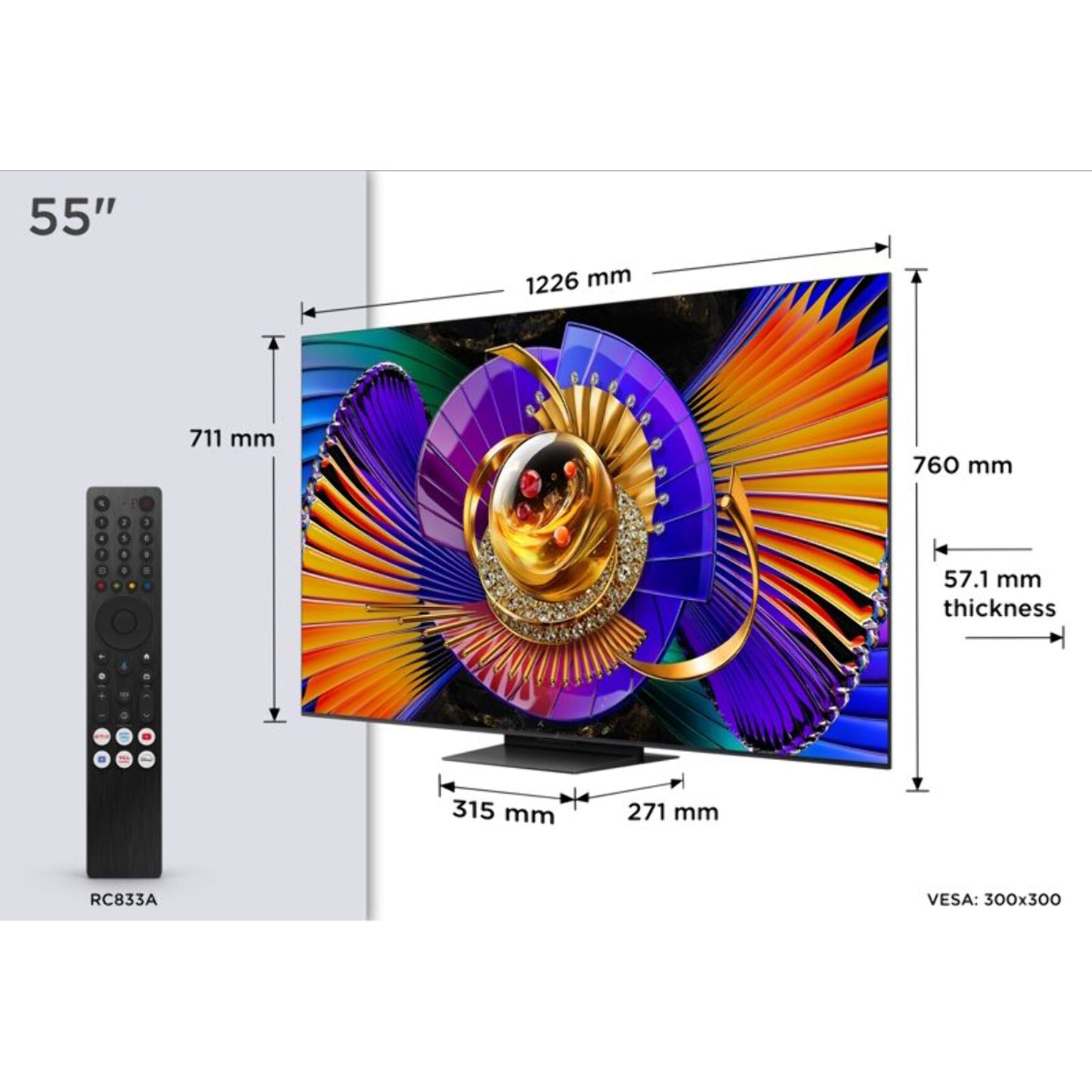TV Mini LED TCL 55C79L (2026) 55" (139 cm)