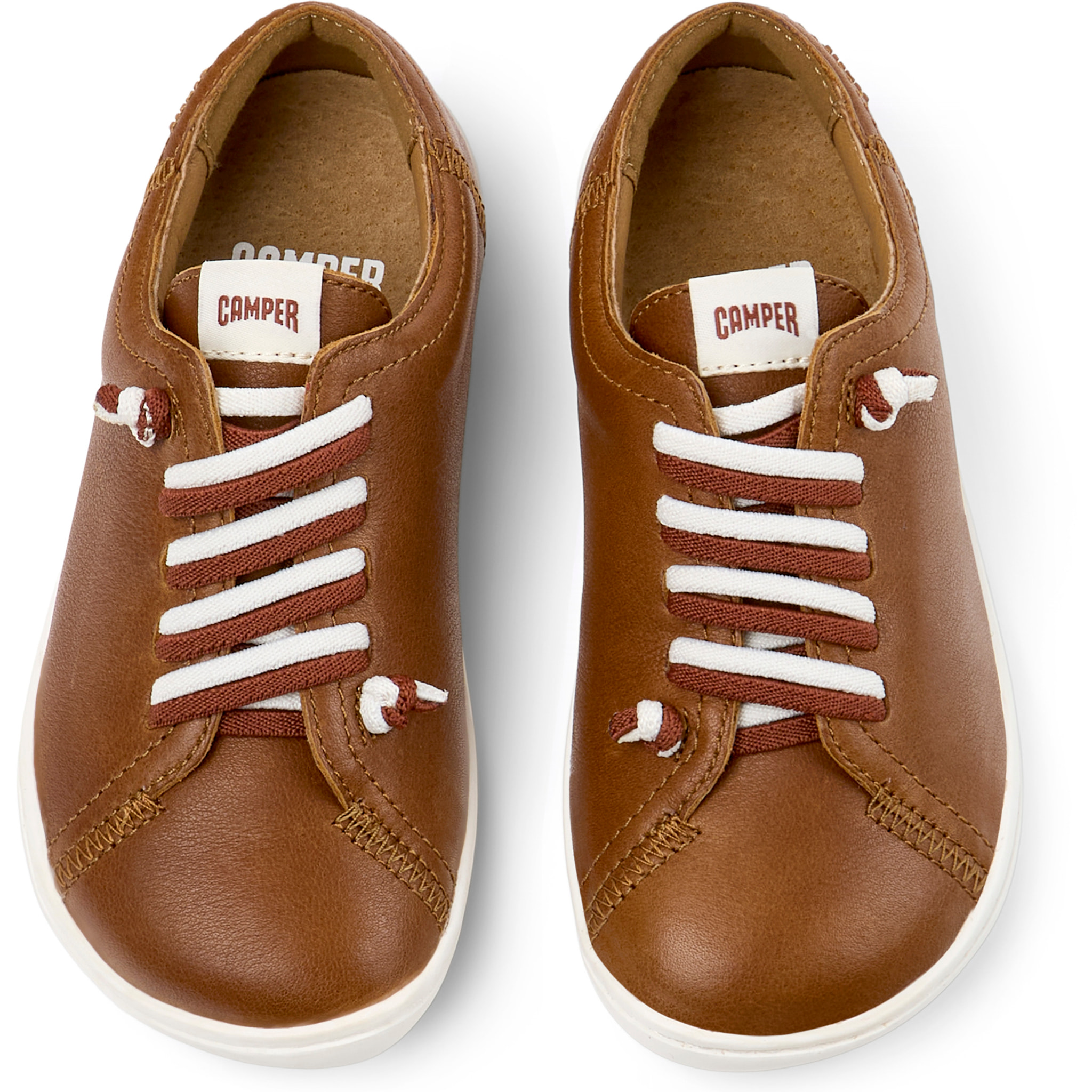 Sneakers - CAMPER Peu Cami - Marrone - Pelle liscia