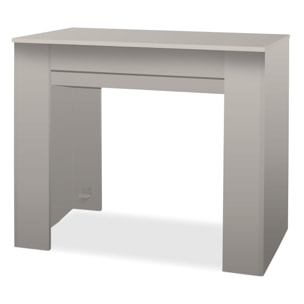 Fortino - Consolle Tavolo Allungabile 91x50/250 cm in Melaminico Antigraffio Tortora