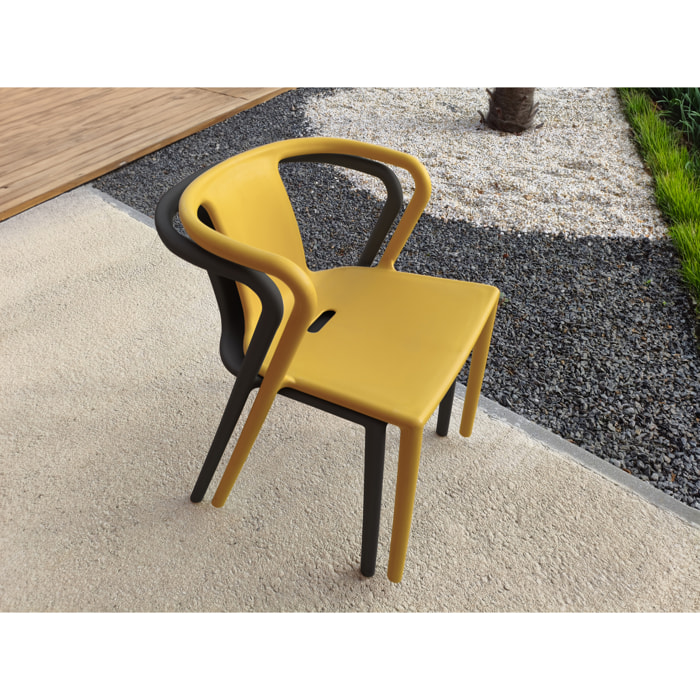 MEET - Ensemble repas de jardin 6 places en aluminium laqué