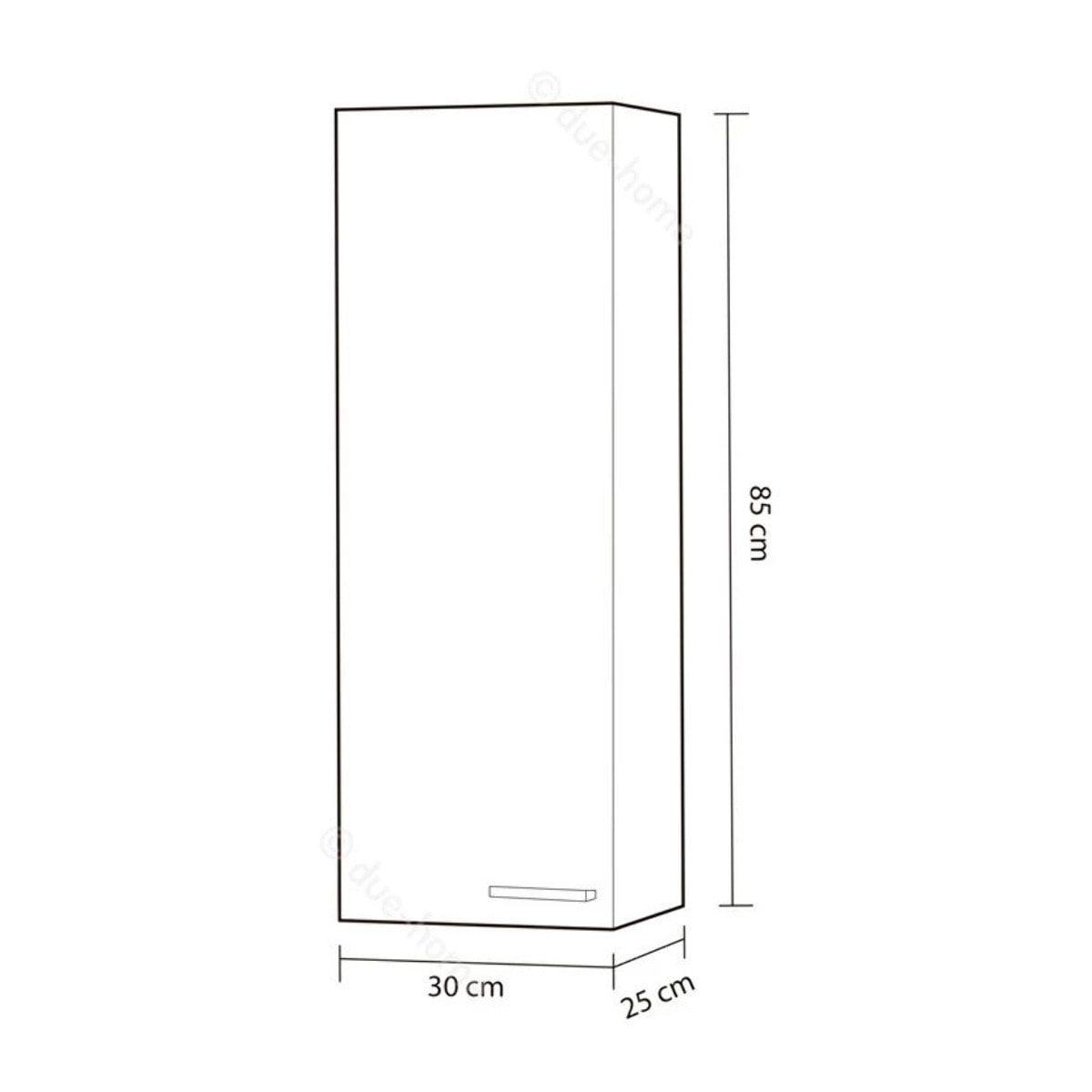 Columna de baño Koncept 1 puerta Blanco Brillo