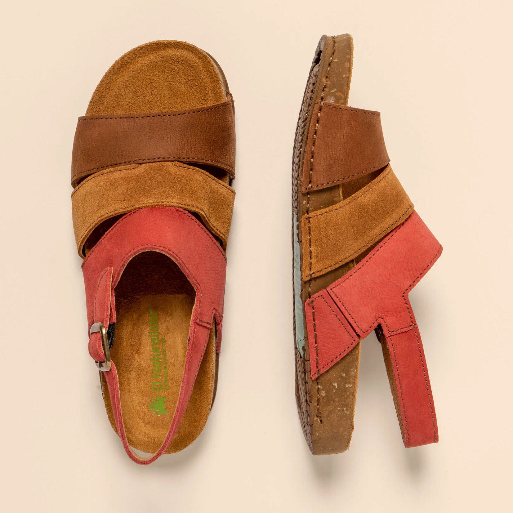 Sandalias N5798 MULTI LEATHER MULTI FRAMBUESA/ BALANCE color Multi frambuesa