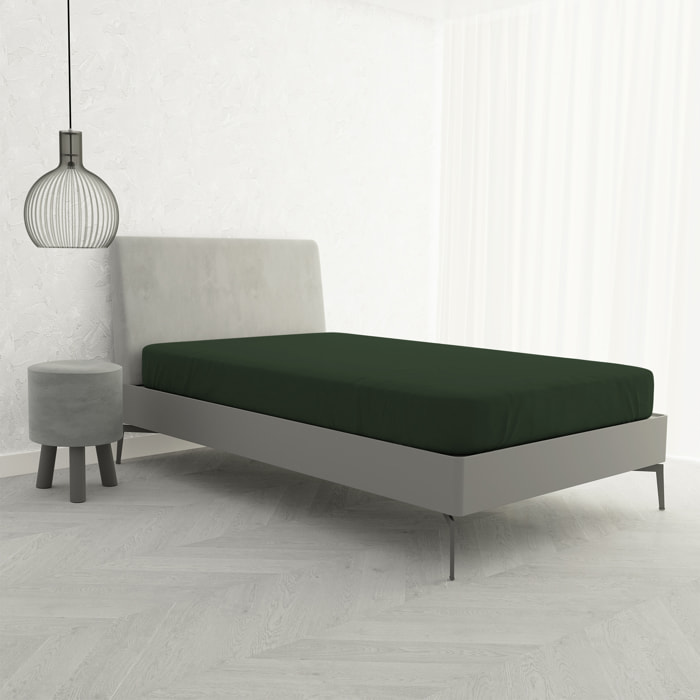 LENZUOLO SOTTO CON ANGOLI MAX COLOR, 100% COTONE MADE IN ITALY - PIAZZA E MEZZA