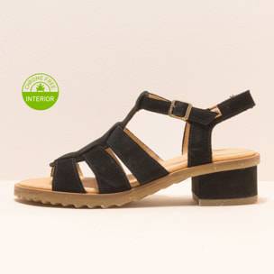 Sandalias con tacón N5800 LUX SUEDE BLACK / SABAL color Black