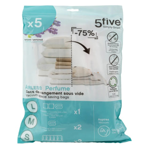 Lot de 5 sacs compresseurs d'air parfumés