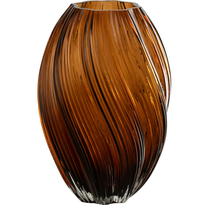 J-Line vase Carol - verre - brun - large