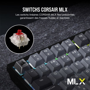 Clavier gamer sans fil CORSAIR K65 PLUS Wireless