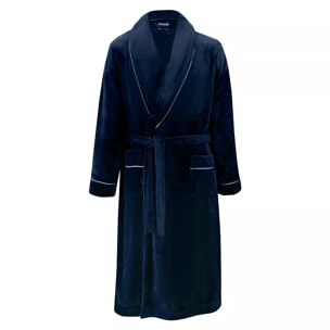 Robe de chambre polyester 290 g/m² uni marine Valmorel navy