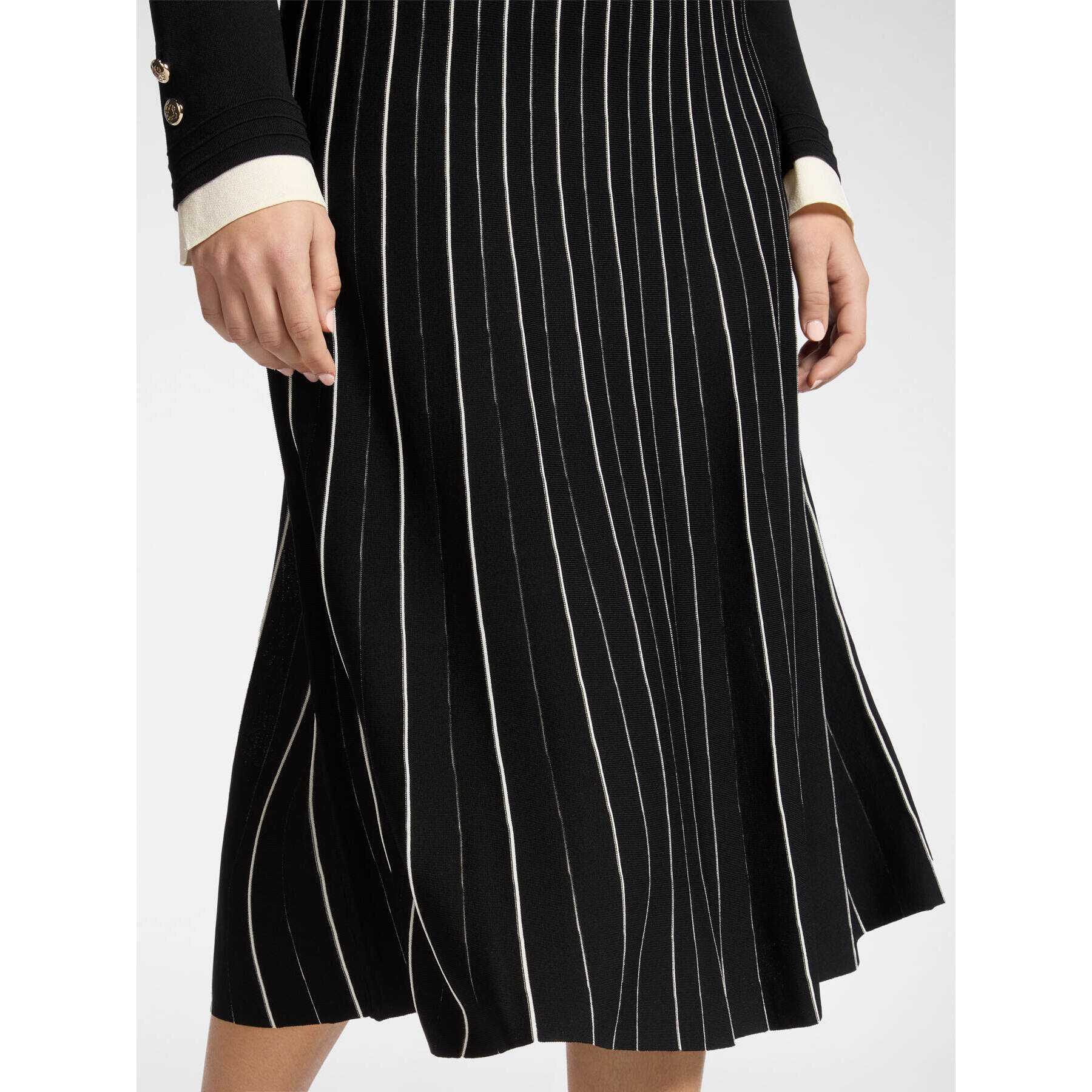 Elena Mirò - Falda plisada - Negro
