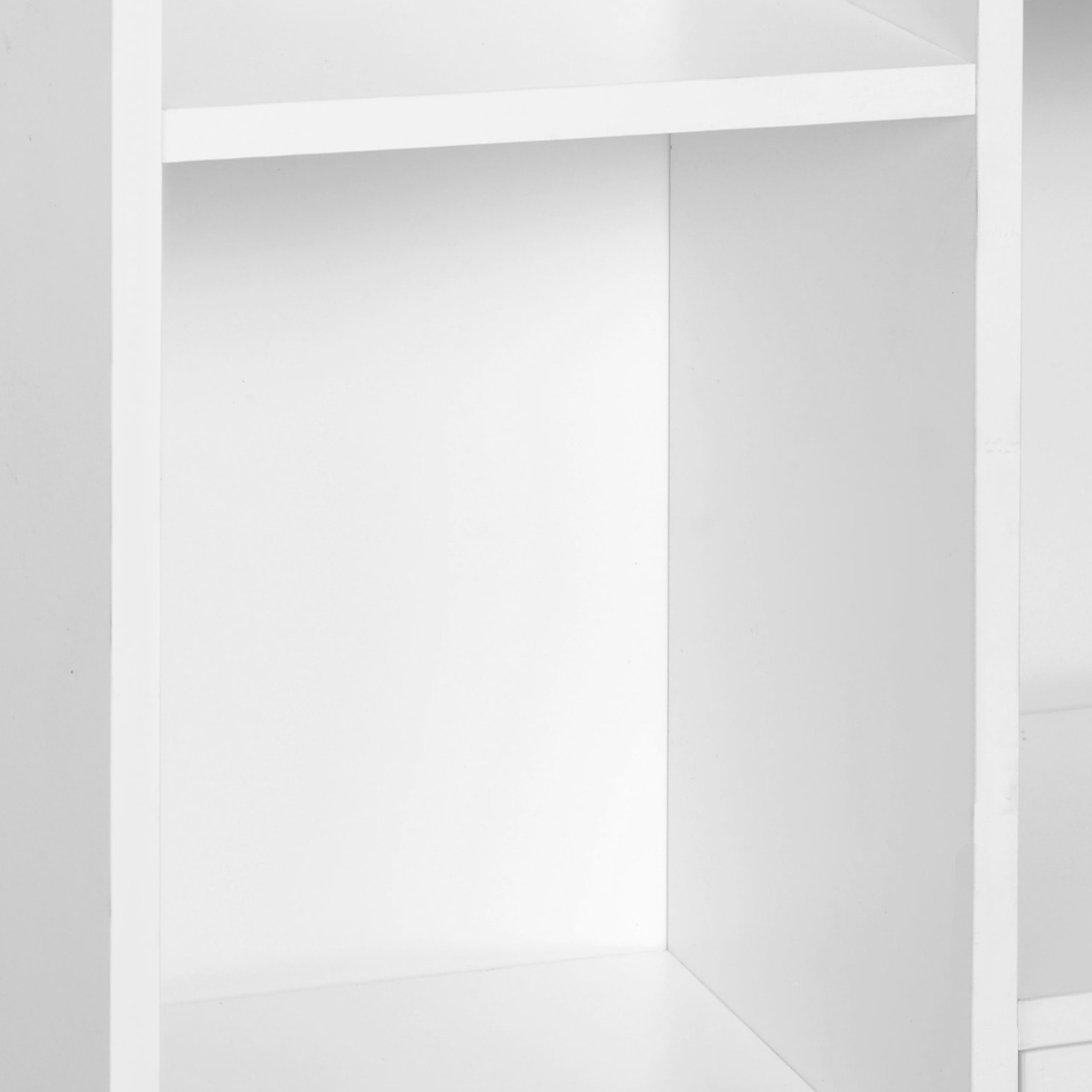 Bibliothèque scandinave 4 niches placard 2 portes